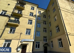 Дом с пилястрами в Мариуполе восстановили после обстрелов ВСУ