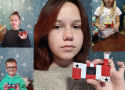 Подвиг именитого земляка, автора фотографии Знамя Победы над Рейхстагом, повторили дети из Юнокоммунаровска ДНР