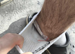 В Донецке «приняли» жизнерадостного водителя с запрещенным веществом в носке