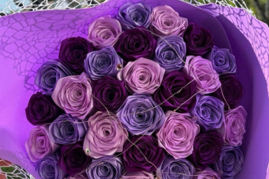 Нежные букеты из Атласных лент