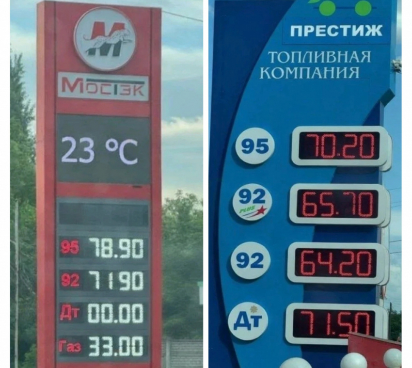  Разница в ценах на горючее между ДНР и Ростовской областью составляет 6-7 рублей за литр