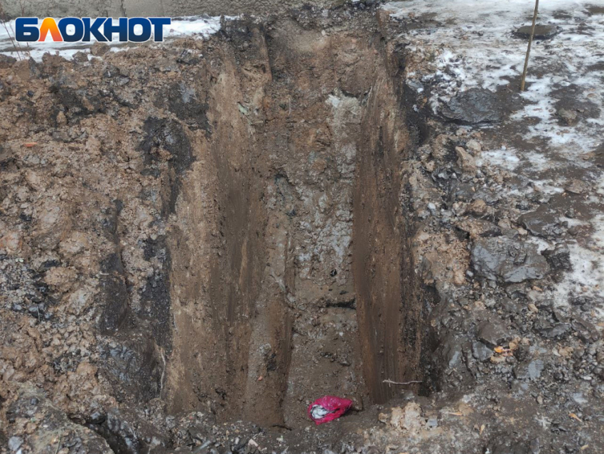 В Куйбышевском районе Донецка ЖЭК раскопал яму и не выставил ограждение, что едва не погубило собаку