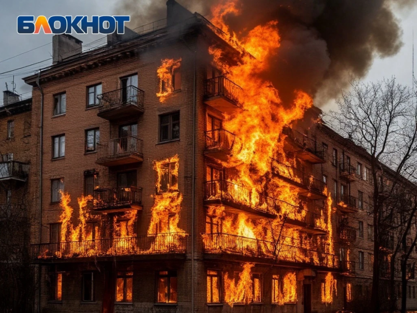 Загорелась квартира на 6‑м этаже 9-этажки этой ночью в Пролетарском районе Донецка 