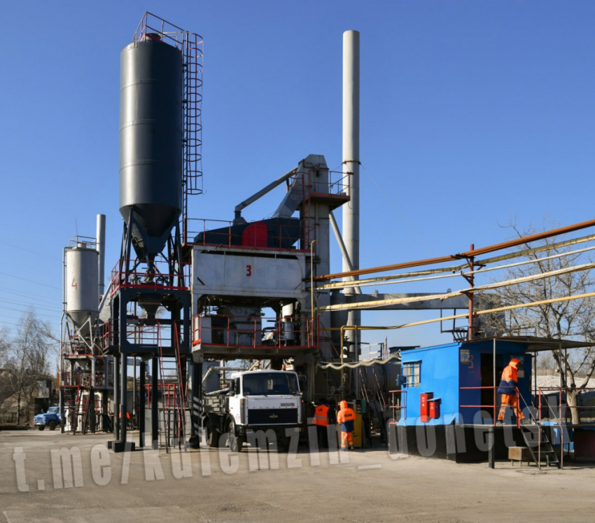 Асфальтобетонный завод в Донецке начал работать в тестовом режиме