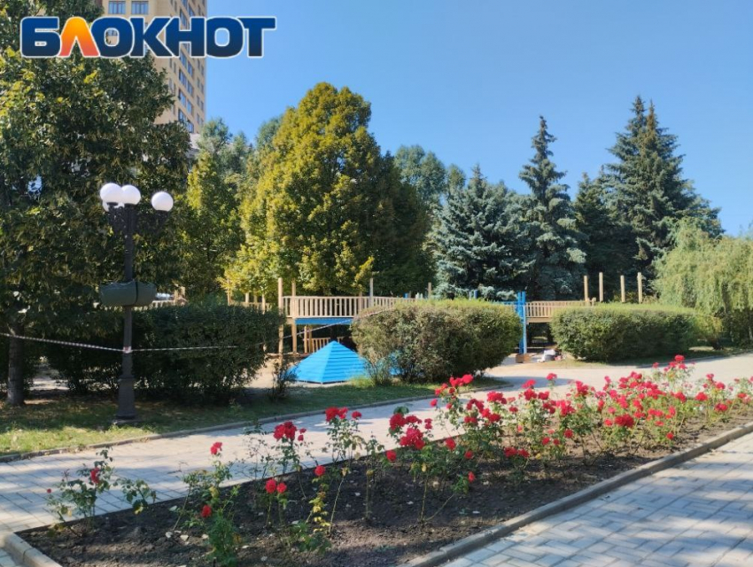 В центре Донецка реконструируют детскую площадку